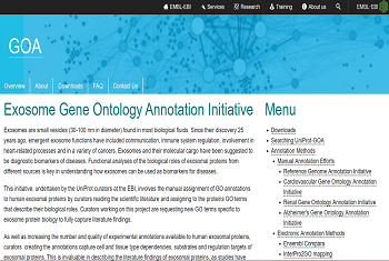 Exosome Gene Ontology Annotation Initiative